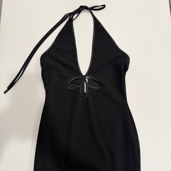 Black Lucy in the Sky Halter Mini Dress - Picture 1 of 2